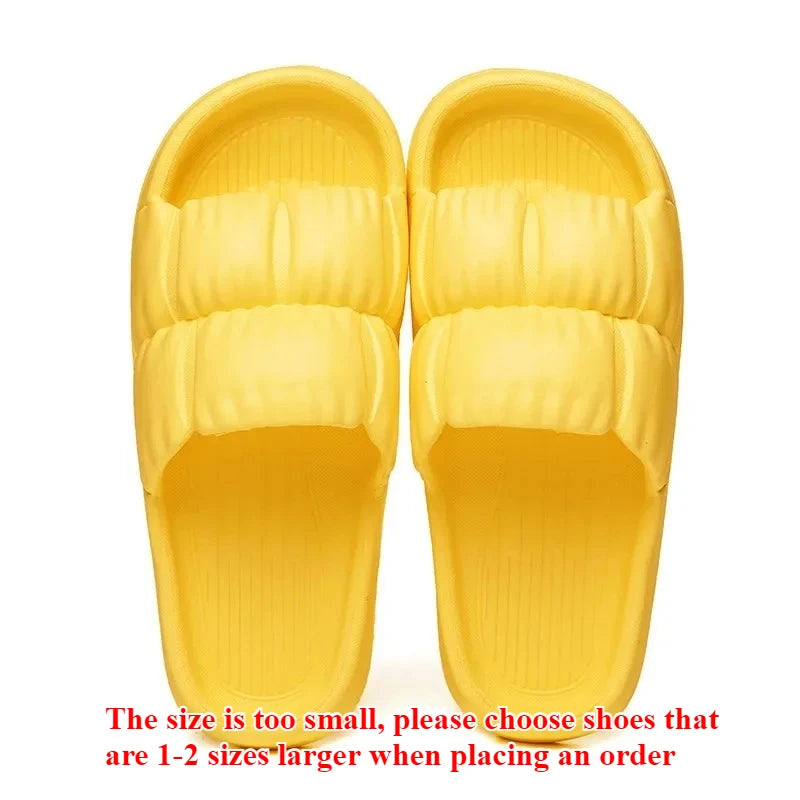 Soft Bottom Slippers for Women Home Bathroom Home Bath Non-slip Couple Summer Sandals for Men Summer Beach Wear Comfortable
