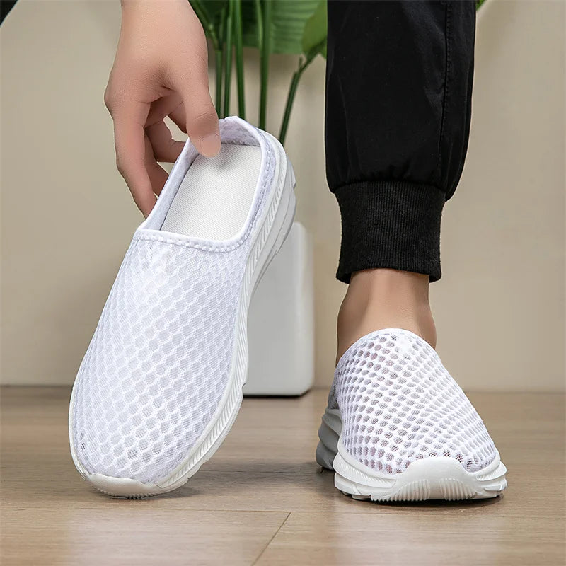 Women Comfortable Half Slippers Breathable Non Slip Leisure Flat Shoes High Quality Indoor Outdoor Shoes for Female