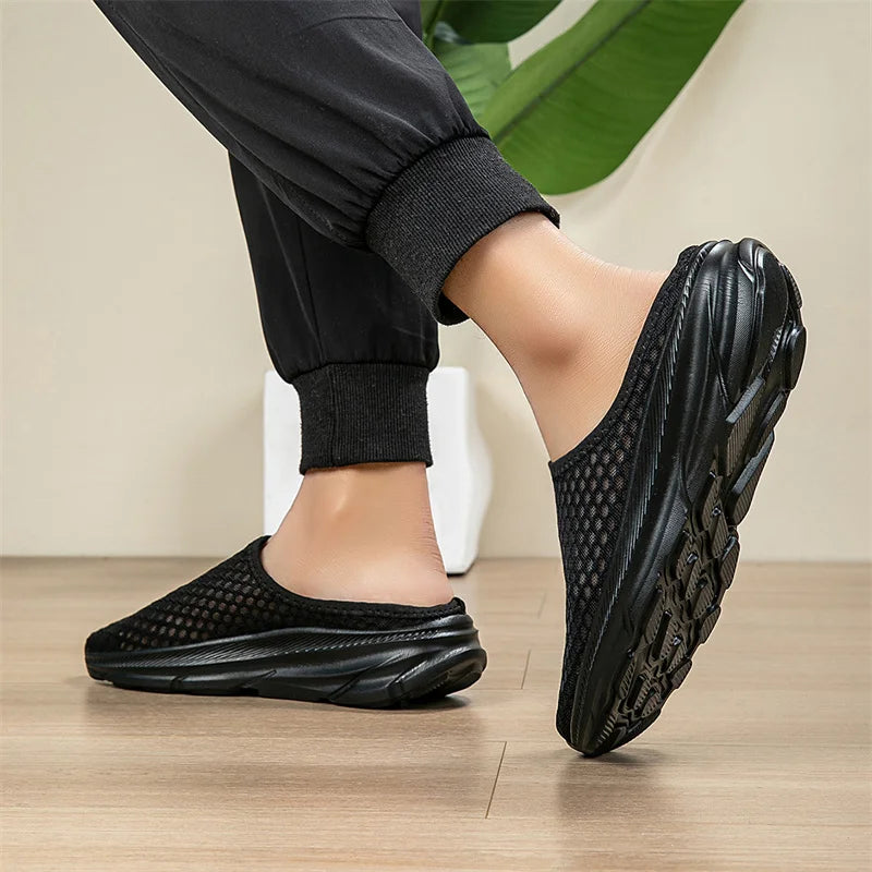 Women Comfortable Half Slippers Breathable Non Slip Leisure Flat Shoes High Quality Indoor Outdoor Shoes for Female