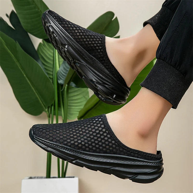 Women Comfortable Half Slippers Breathable Non Slip Leisure Flat Shoes High Quality Indoor Outdoor Shoes for Female