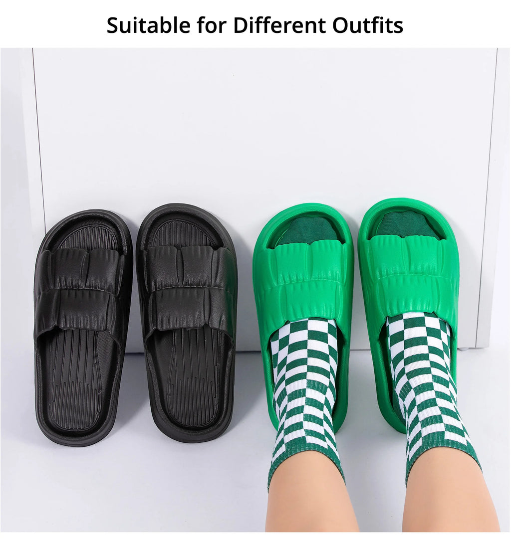 Soft Bottom Slippers for Women Home Bathroom Home Bath Non-slip Couple Summer Sandals for Men Summer Beach Wear Comfortable