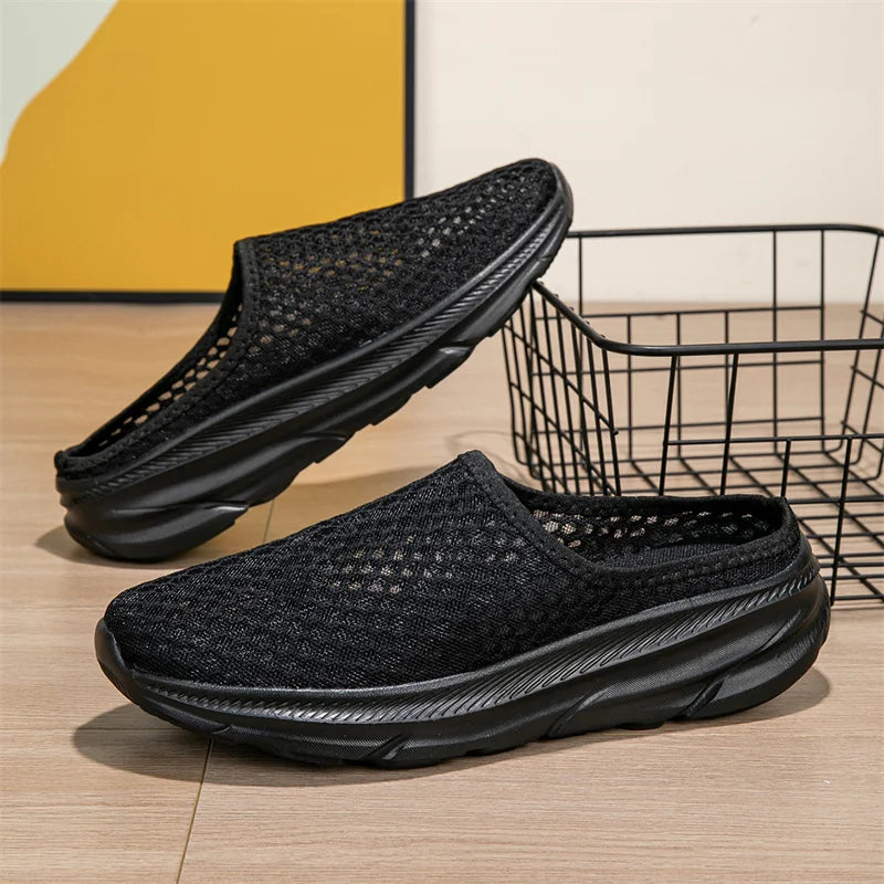 Women Comfortable Half Slippers Breathable Non Slip Leisure Flat Shoes High Quality Indoor Outdoor Shoes for Female