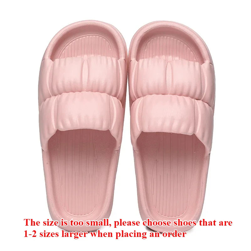 Soft Bottom Slippers for Women Home Bathroom Home Bath Non-slip Couple Summer Sandals for Men Summer Beach Wear Comfortable