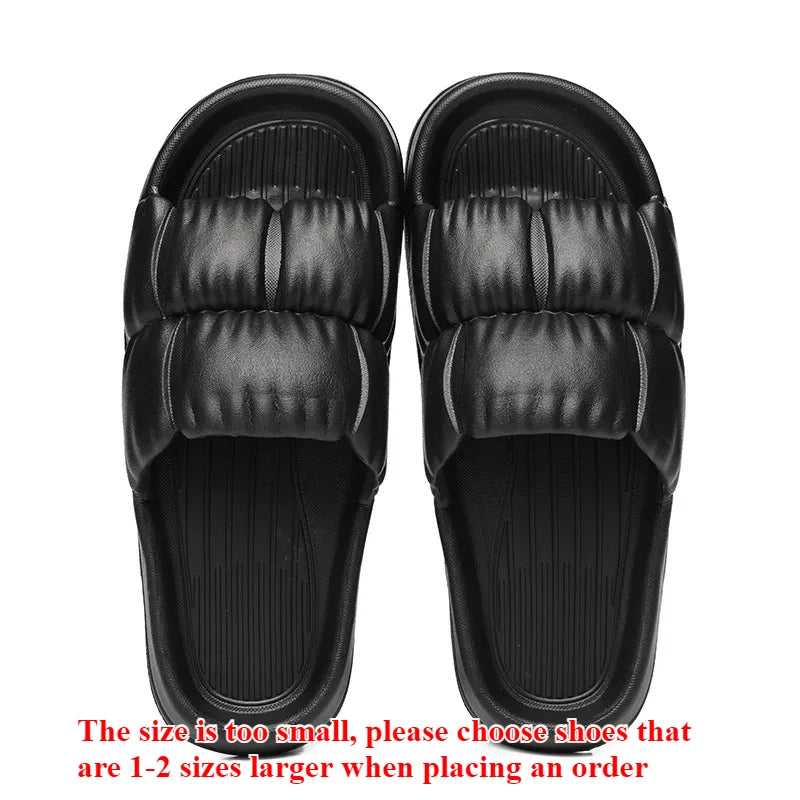 Soft Bottom Slippers for Women Home Bathroom Home Bath Non-slip Couple Summer Sandals for Men Summer Beach Wear Comfortable