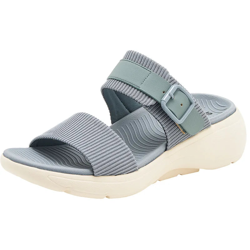 Comfortable slippers for women new summer outer wear wedge casual versatile platform thick sole large size sandals