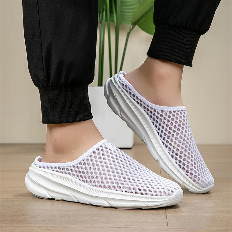 Women Comfortable Half Slippers Breathable Non Slip Leisure Flat Shoes High Quality Indoor Outdoor Shoes for Female