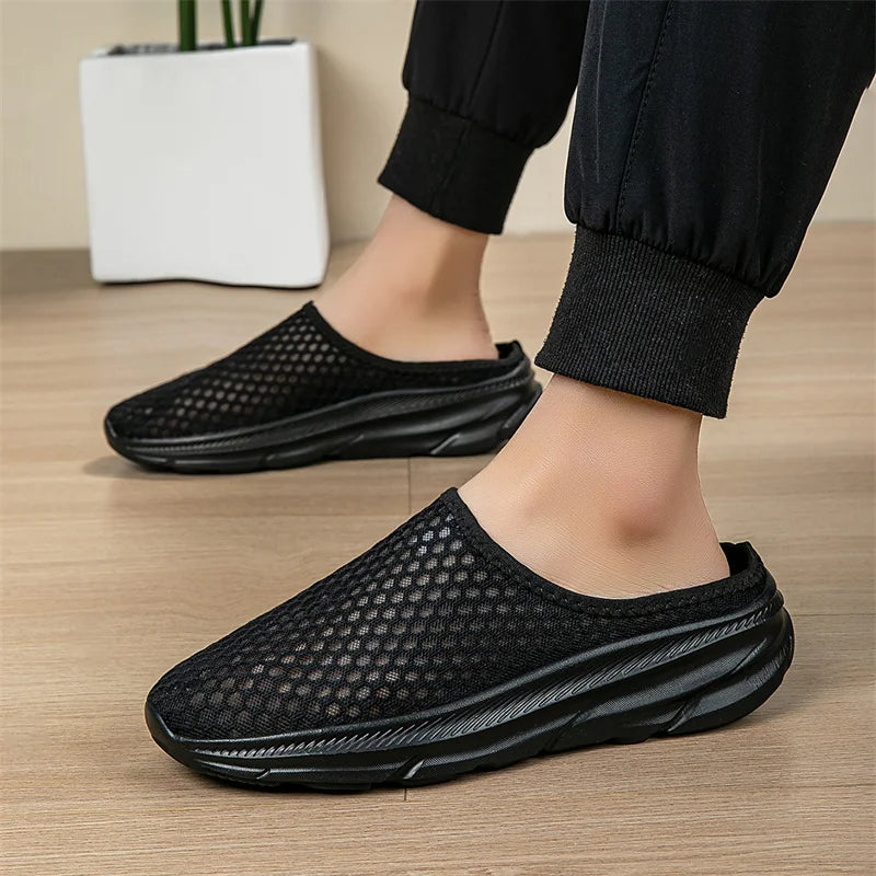 Women Comfortable Half Slippers Breathable Non Slip Leisure Flat Shoes High Quality Indoor Outdoor Shoes for Female