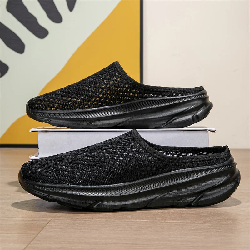 Women Comfortable Half Slippers Breathable Non Slip Leisure Flat Shoes High Quality Indoor Outdoor Shoes for Female
