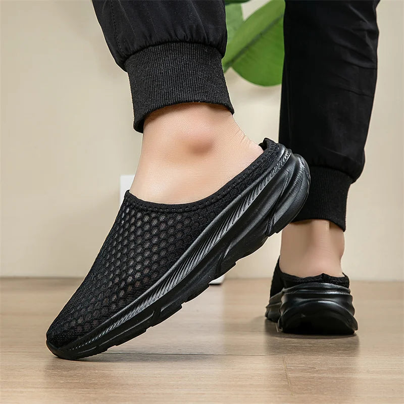 Women Comfortable Half Slippers Breathable Non Slip Leisure Flat Shoes High Quality Indoor Outdoor Shoes for Female