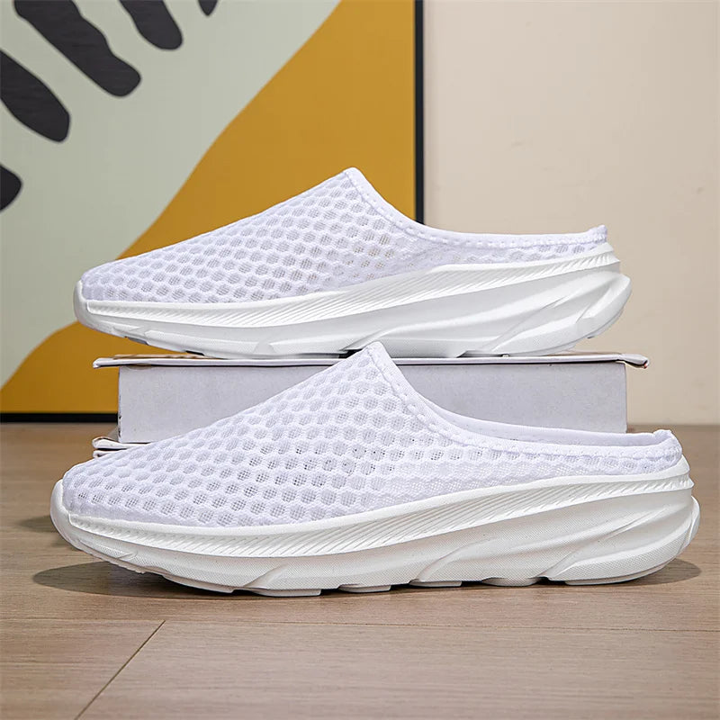Women Comfortable Half Slippers Breathable Non Slip Leisure Flat Shoes High Quality Indoor Outdoor Shoes for Female