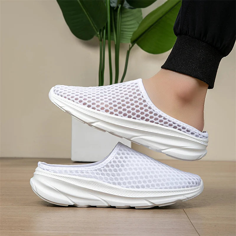 Women Comfortable Half Slippers Breathable Non Slip Leisure Flat Shoes High Quality Indoor Outdoor Shoes for Female