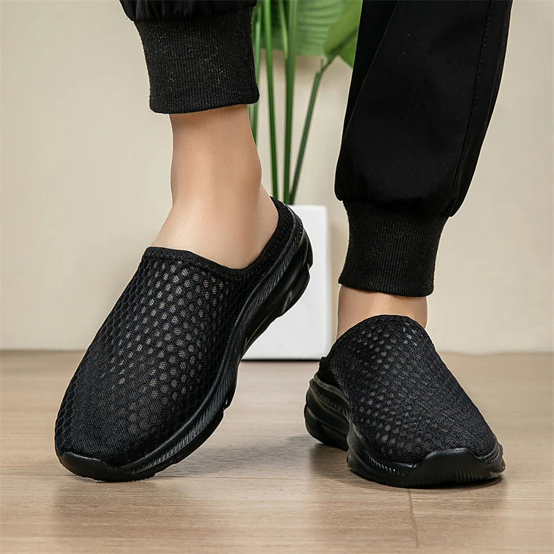 Women Comfortable Half Slippers Breathable Non Slip Leisure Flat Shoes High Quality Indoor Outdoor Shoes for Female